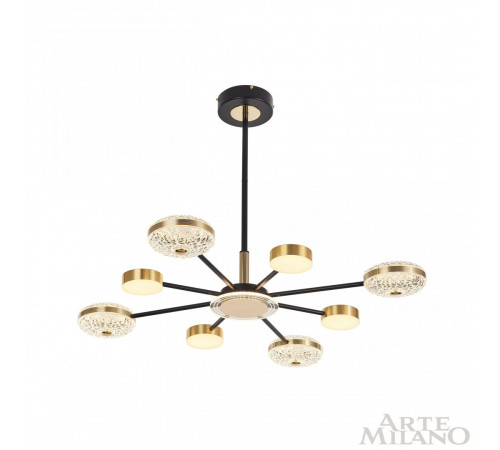 Люстра на штанге Arte Milano 272069/8 BK/GD Люстра на штанге Arte Milano 272069/8 BK/GD