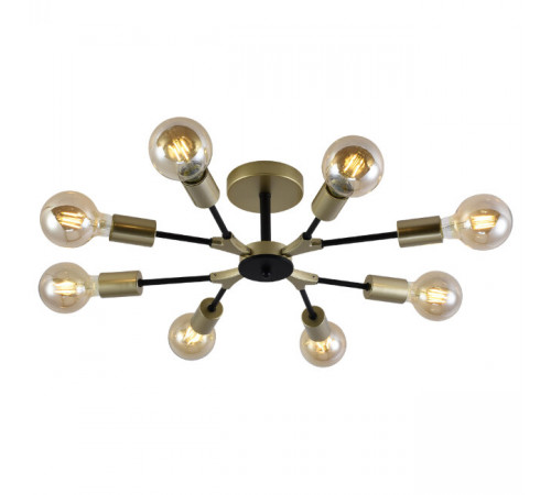 Люстра на штанге Seven Fires Evlina SF3370/8C-GD-BK Люстра на штанге Seven Fires Evlina SF3370/8C-GD-BK