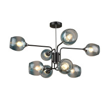 Люстра на штанге IMEX MD.3564-8-S BK+CH