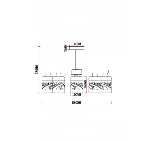 Люстра на штанге MyFar Olivia MR1823-5C Люстра на штанге MyFar Olivia MR1823-5C
