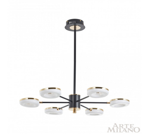 Люстра на штанге Arte Milano 277499/6 BK/GD Люстра на штанге Arte Milano 277499/6 BK/GD