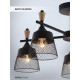 Люстра на штанге Seven Fires Olban SF3389/5C-BK-WD