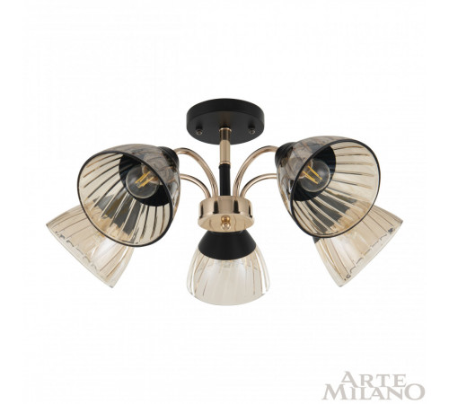 Люстра на штанге Arte Milano Napoli 320119/5 FG+BK Люстра на штанге Arte Milano Napoli 320119/5 FG+BK