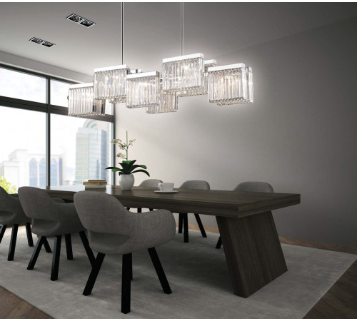 Люстра на штанге Delight Collection Broadway EP68031L-10 chrome Люстра на штанге Delight Collection Broadway EP68031L-10 chrome