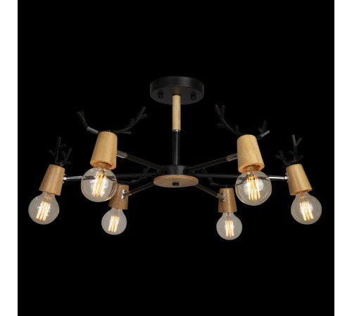 Люстра на штанге Loft IT Sven 10024/6 Black Люстра на штанге Loft IT Sven 10024/6 Black