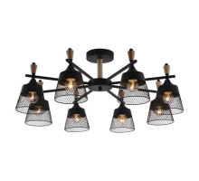 Люстра на штанге Seven Fires Olban SF3389/8C-BK-WD