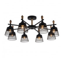 Люстра на штанге Seven Fires Olban SF3389/8C-BK-WD