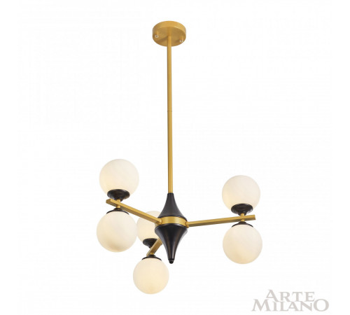 Люстра на штанге Arte Milano 271580/6 BK/GD Люстра на штанге Arte Milano 271580/6 BK/GD