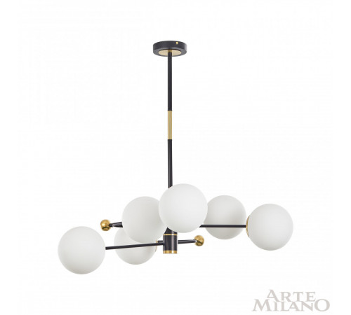 Люстра на штанге Arte Milano 272708/6 BK/GD Люстра на штанге Arte Milano 272708/6 BK/GD