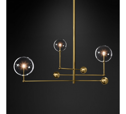 Люстра на штанге Delight Collection Globe Mobile KG0835P-3 brass