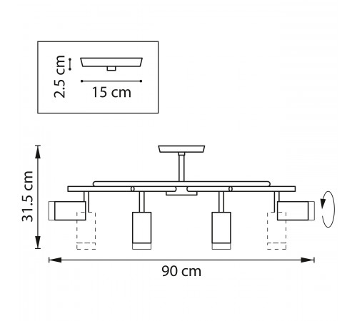 Люстра на штанге Lightstar Rullo LR7183080 (571718+214430-8+202430-8) Люстра на штанге Lightstar Rullo LR7183080 (571718+214430-8+202430-8)