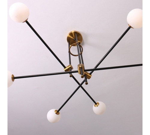 Люстра на штанге Delight Collection Bistro Globe 9389P/6 black/gold Люстра на штанге Delight Collection Bistro Globe 9389P/6 black/gold