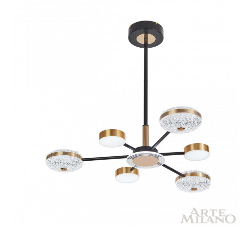 Люстра на штанге Arte Milano 272069/6 BK/GD Люстра на штанге Arte Milano 272069/6 BK/GD