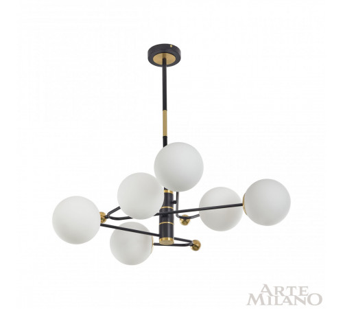 Люстра на штанге Arte Milano 272708/6 BK/GD Люстра на штанге Arte Milano 272708/6 BK/GD