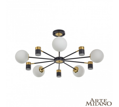 Люстра на штанге Arte Milano Ferrara 274802/10 BK/GD Люстра на штанге Arte Milano Ferrara 274802/10 BK/GD