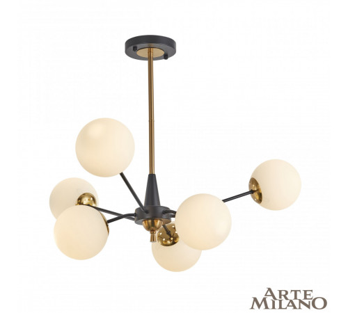 Люстра на штанге Arte Milano 279808/6 BK/GD Люстра на штанге Arte Milano 279808/6 BK/GD