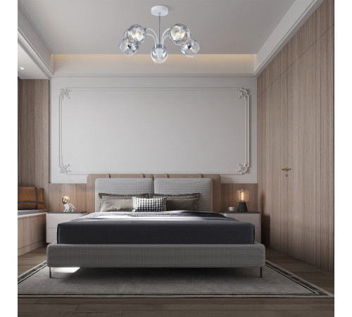 Люстра на штанге Arte Milano Napoli 326008/5A WH+CR Люстра на штанге Arte Milano Napoli 326008/5A WH+CR