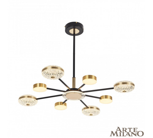 Люстра на штанге Arte Milano 272069/8 BK/GD Люстра на штанге Arte Milano 272069/8 BK/GD