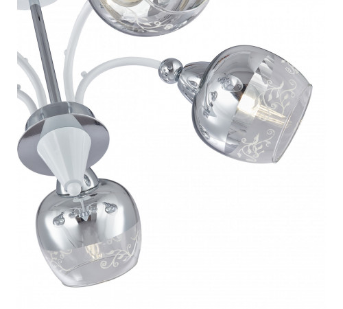Люстра на штанге Arte Milano Napoli 326008/5A WH+CR Люстра на штанге Arte Milano Napoli 326008/5A WH+CR