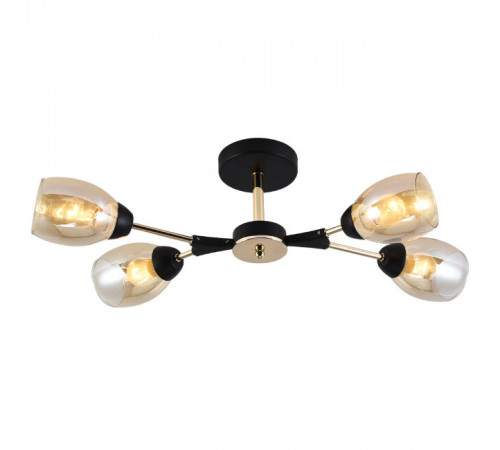 Люстра на штанге Seven Fires Inesh SF3368/4C-BK-FGD-AM Люстра на штанге Seven Fires Inesh SF3368/4C-BK-FGD-AM