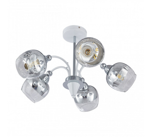 Люстра на штанге Arte Milano Napoli 326008/5A WH+CR Люстра на штанге Arte Milano Napoli 326008/5A WH+CR