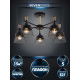 Люстра на штанге Seven Fires Olban SF3389/5C-BK-WD