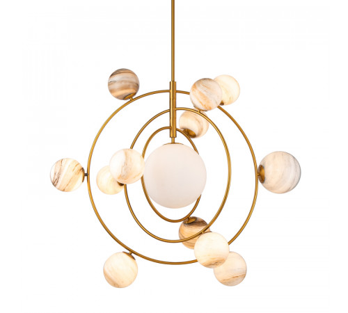 Люстра на штанге Delight Collection Planet KG1122P-13 brass Люстра на штанге Delight Collection Planet KG1122P-13 brass