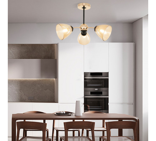 Люстра на штанге Arte Milano Napoli 329007/3 GD.BK Люстра на штанге Arte Milano Napoli 329007/3 GD.BK