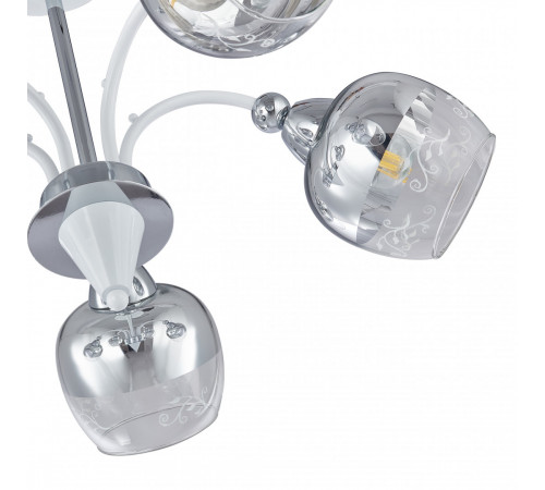 Люстра на штанге Arte Milano Napoli 326008/5A WH+CR Люстра на штанге Arte Milano Napoli 326008/5A WH+CR