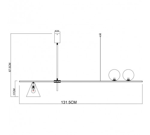 Люстра на штанге Arte Lamp Jacob A7029PL-3BK Люстра на штанге Arte Lamp Jacob A7029PL-3BK