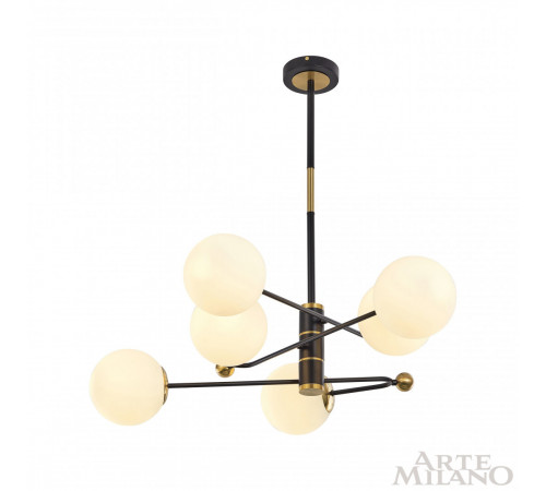 Люстра на штанге Arte Milano 272708/6 BK/GD Люстра на штанге Arte Milano 272708/6 BK/GD