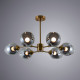 Люстра на штанге Arte Lamp Yuka Smoky A7759PL-6PB