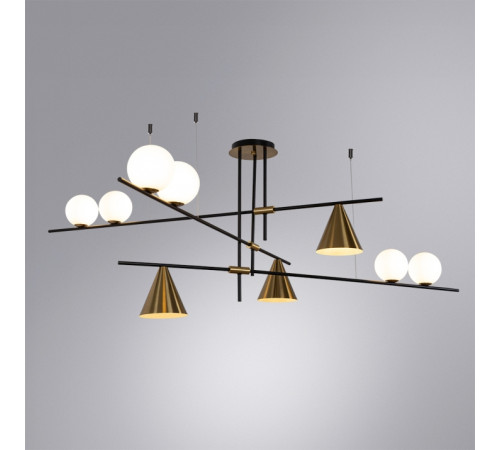 Люстра на штанге Arte Lamp Jacob A7029PL-9BK Люстра на штанге Arte Lamp Jacob A7029PL-9BK