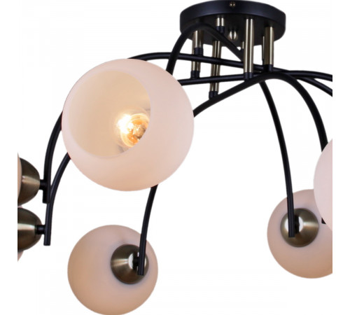 Люстра на штанге Illumico IL0250-8CSQ-79 BK AB Люстра на штанге Illumico IL0250-8CSQ-79 BK AB