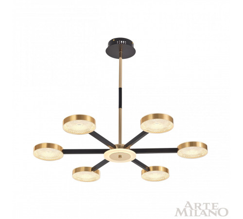 Люстра на штанге Arte Milano 272079/6 BK/GD Люстра на штанге Arte Milano 272079/6 BK/GD