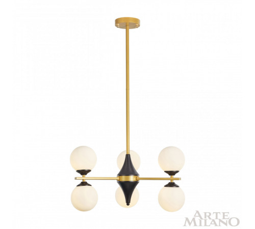 Люстра на штанге Arte Milano 271580/6 BK/GD Люстра на штанге Arte Milano 271580/6 BK/GD