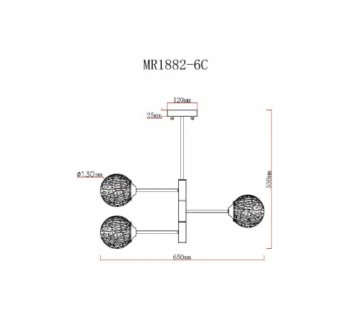 Люстра на штанге MyFar Camilla MR1882-6C Люстра на штанге MyFar Camilla MR1882-6C
