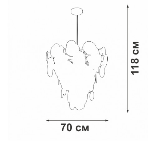 Люстра на штанге Vitaluce V5802-8/8PL Люстра на штанге Vitaluce V5802-8/8PL