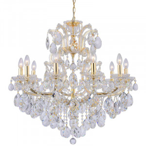 Подвесная люстра Crystal Lux Isabel SP11 Gold/Transparent