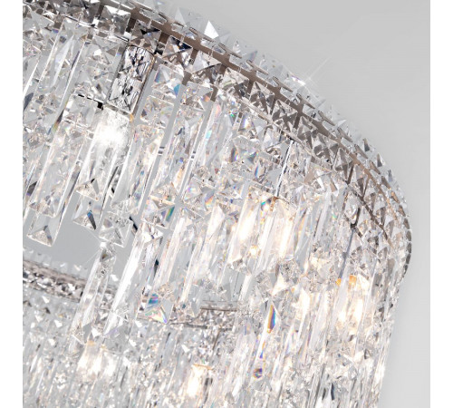 Подвесная люстра Eurosvet Blitz 60159 хром/ прозрачный хрусталь Strotskis a065322