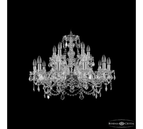 Подвесная люстра Bohemia Ivele Crystal 1411/10+5/240 Ni Leafs