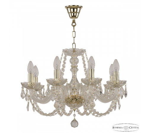 Подвесная люстра Bohemia Ivele Crystal 101/8/195 G Leafs Подвесная люстра Bohemia Ivele Crystal 101/8/195 G Leafs