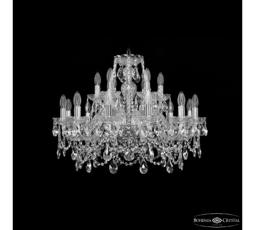 Подвесная люстра Bohemia Ivele Crystal 1411/12+6/240 Ni Подвесная люстра Bohemia Ivele Crystal 1411/12+6/240 Ni