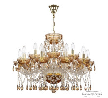 Подвесная люстра Bohemia Ivele Crystal 5413/10+5/240 G Amber/M-1G K721