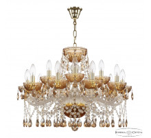 Подвесная люстра Bohemia Ivele Crystal 5413/10+5/240 G Amber/M-1G K721
