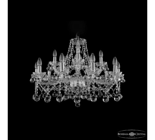 Подвесная люстра Bohemia Ivele Crystal 1413/10+5/300 Ni Balls