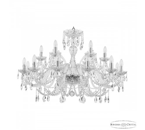 Подвесная люстра Bohemia Ivele Crystal 105/12+6/360 Ni Подвесная люстра Bohemia Ivele Crystal 105/12+6/360 Ni