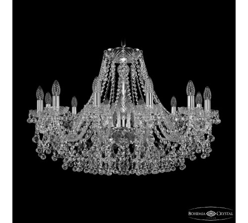 Подвесная люстра Bohemia Ivele Crystal 1409/12/300 Ni Подвесная люстра Bohemia Ivele Crystal 1409/12/300 Ni