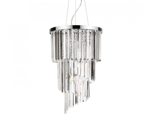 Подвесная люстра Ideal Lux Carlton SP8 Cromo 117737 Подвесная люстра Ideal Lux Carlton SP8 Cromo 117737