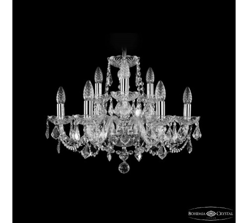 Подвесная люстра Bohemia Ivele Crystal 1402/6+3/195 Ni Leafs Подвесная люстра Bohemia Ivele Crystal 1402/6+3/195 Ni Leafs
